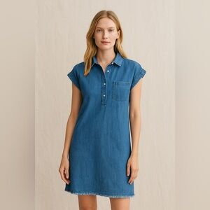 JessaKae x The Food Nanny Denim Chambray Collared Mini Dress